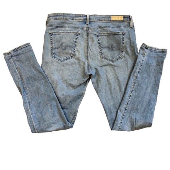 AG Adriano Goldschmied Legging Super Skinny Distressed Ripped Jeans size 31 31R - Picture 3 of 11